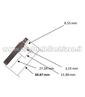lama chiave per telecomandi fiat/lancia/abarth/alfa romeo 50.67 MM