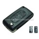 guscio 3 tasti chiave flip Citroen/Peugeot - senza lama chiave - batteria sul guscio