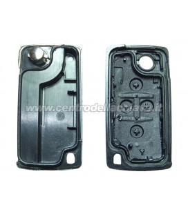 guscio chiave a scatto 4 tasti Citroen/Peugeot