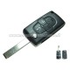 guscio 4 tasti chiave flip Citroen/Peugeot - HU83 - batteria sul guscio