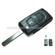 guscio 4 tasti chiave flip Citroen/Peugeot - VA2 - batteria sul guscio (con sede per logo)