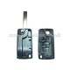 guscio 3 tasti chiave flip Citroen/Peugeot - HU83 - batteria sulla scheda elettronica