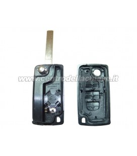 guscio 3 tasti chiave flip Citroen/Peugeot - VA2 - batteria sul guscio