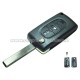 guscio 3 tasti chiave flip Citroen/Peugeot - HU83 - batteria sul guscio