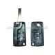 guscio 3 tasti chiave flip Citroen/Peugeot - HU83 - batteria sul guscio