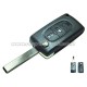 guscio 3 tasti chiave flip Citroen/Peugeot - HU83 - batteria sulla scheda elettronica