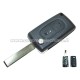 guscio 2 tasti chiave flip Citroen/Peugeot - HU83 - batteria sul guscio