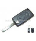 guscio 2 tasti chiave flip Citroen/Peugeot - VA2 - batteria sul guscio