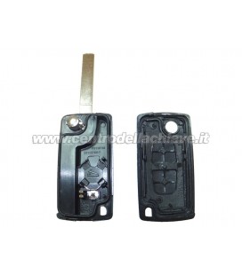 guscio 2 tasti chiave flip Citroen/Peugeot - VA2 - batteria sul guscio
