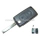 guscio 2 tasti chiave flip Citroen/Peugeot - VA2 - batteria sulla scheda elettronica