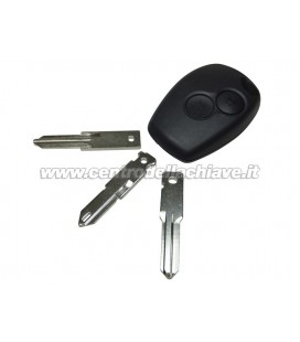 guscio telecomando 2 tasti per Renault/Dacia (lama a scelta)