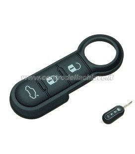 gommina 3 tasti Fiat/Lancia/Abarth/Iveco/Citroen/Peugeot - tasti bianchi
