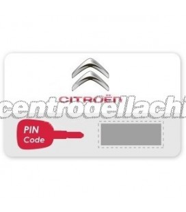 CODICE PIN CITROEN