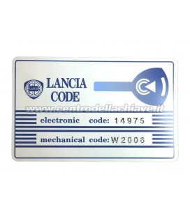CODICE PIN LANCIA